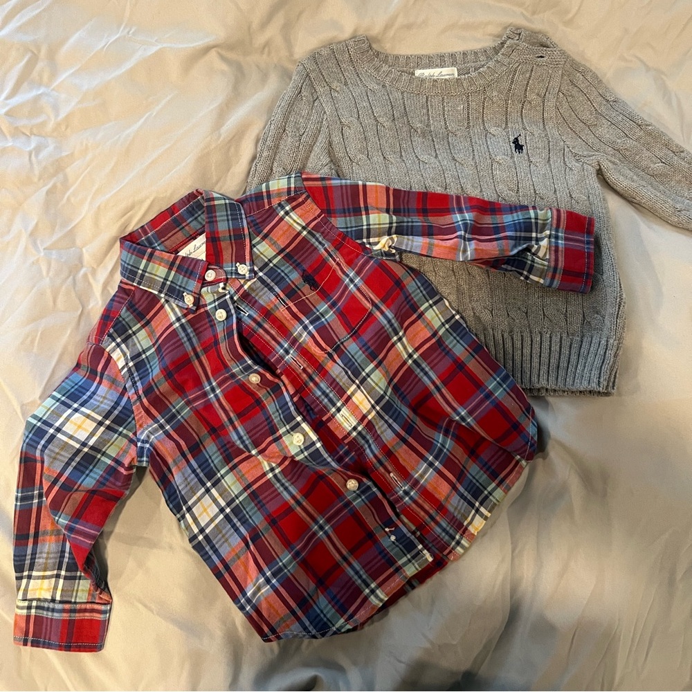Ralph Lauren baby sweater and button up